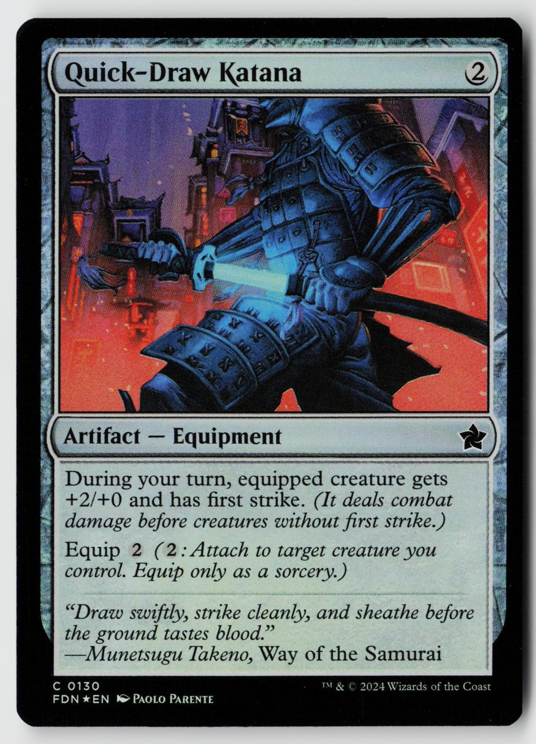 Foundations #130 Quick-Draw Katana Foil