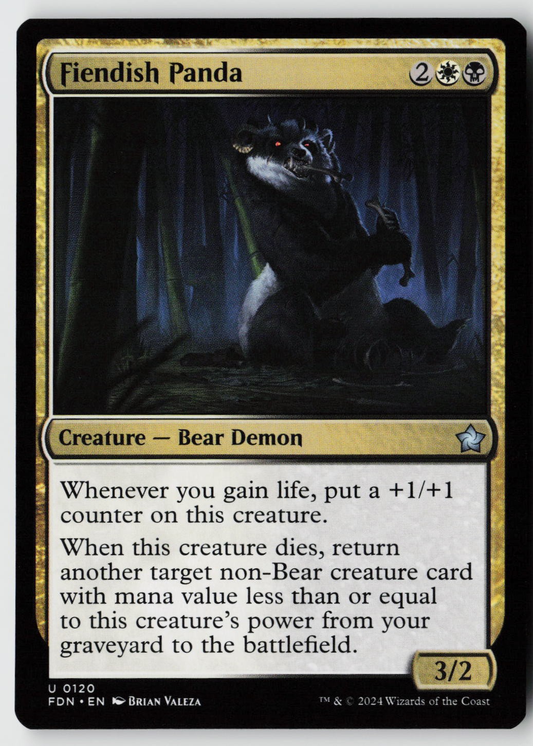 Foundations #120 Fiendish Panda