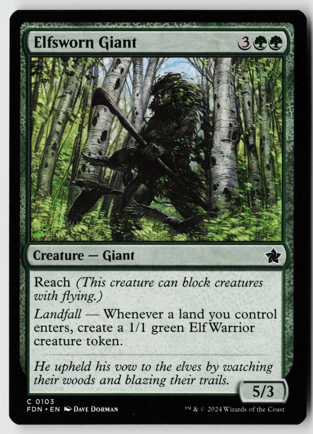 Foundations #103 Elfsworn Giant