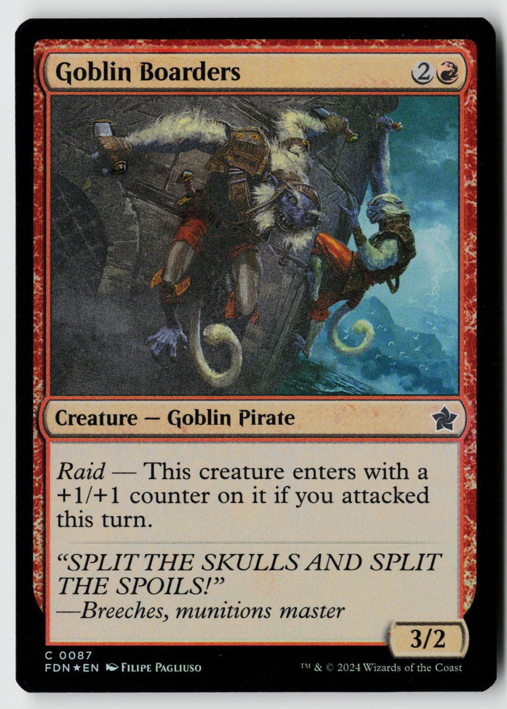 Foundations #87 Goblin Boarders Foil
