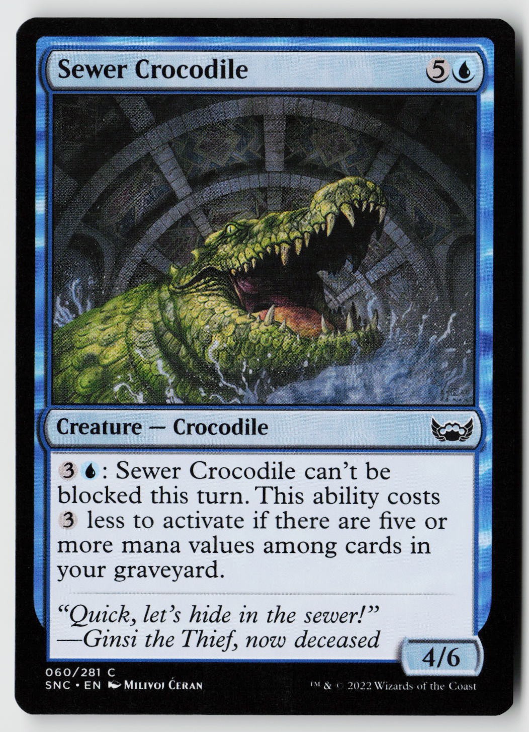 Streets of New Capenna #60 Sewer Crocodile