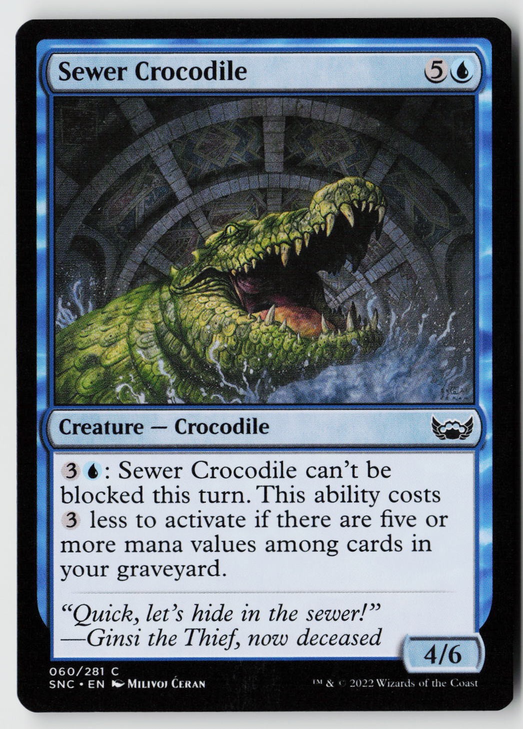 Streets of New Capenna #60 Sewer Crocodile