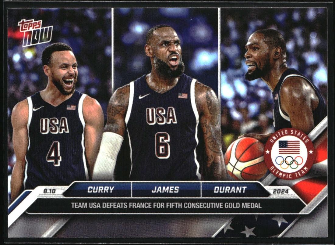 2024 Topps Now #26 Olympic Games LeBron / Curry / Durant