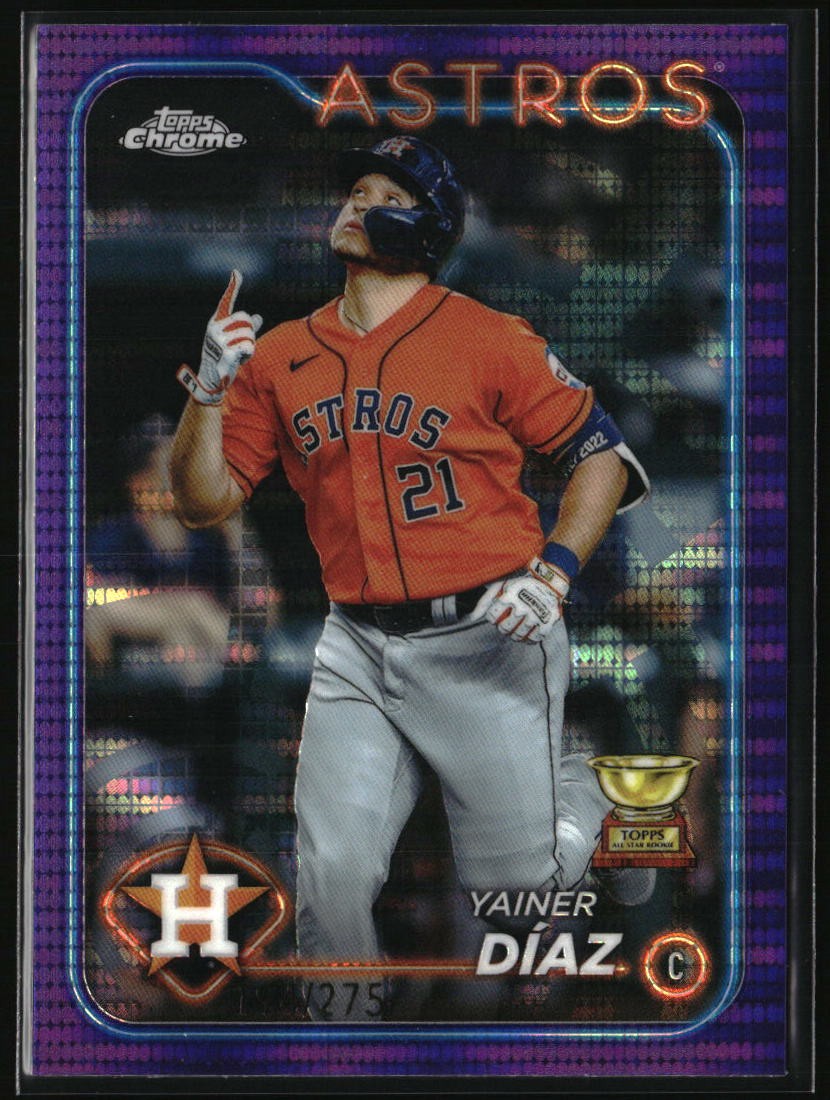2024 Topps Chrome Yainer Díaz Purple Sonar Refractors #/275