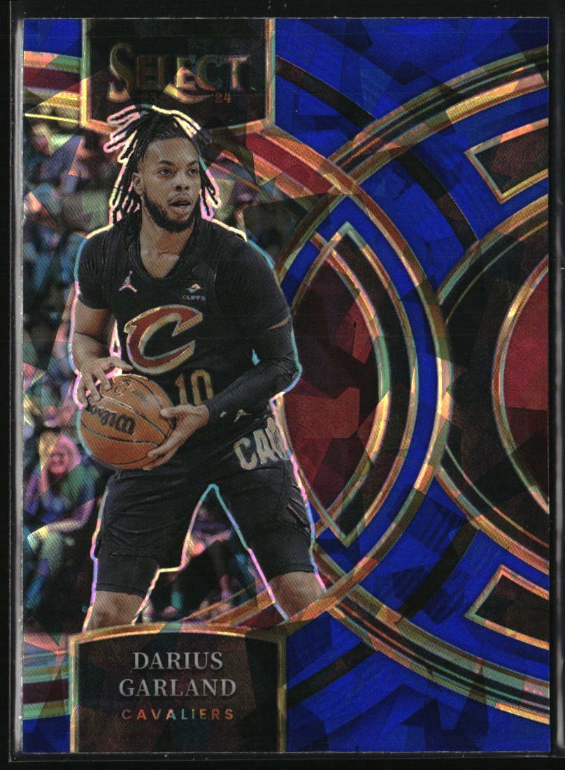 2023-24 Panini Select #151 Darius Garland Blue Cracked Ice