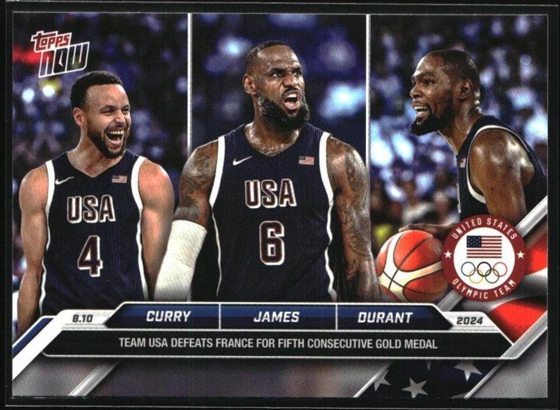 2024 Topps Now #26 Olympic Games LeBron / Curry / Durant