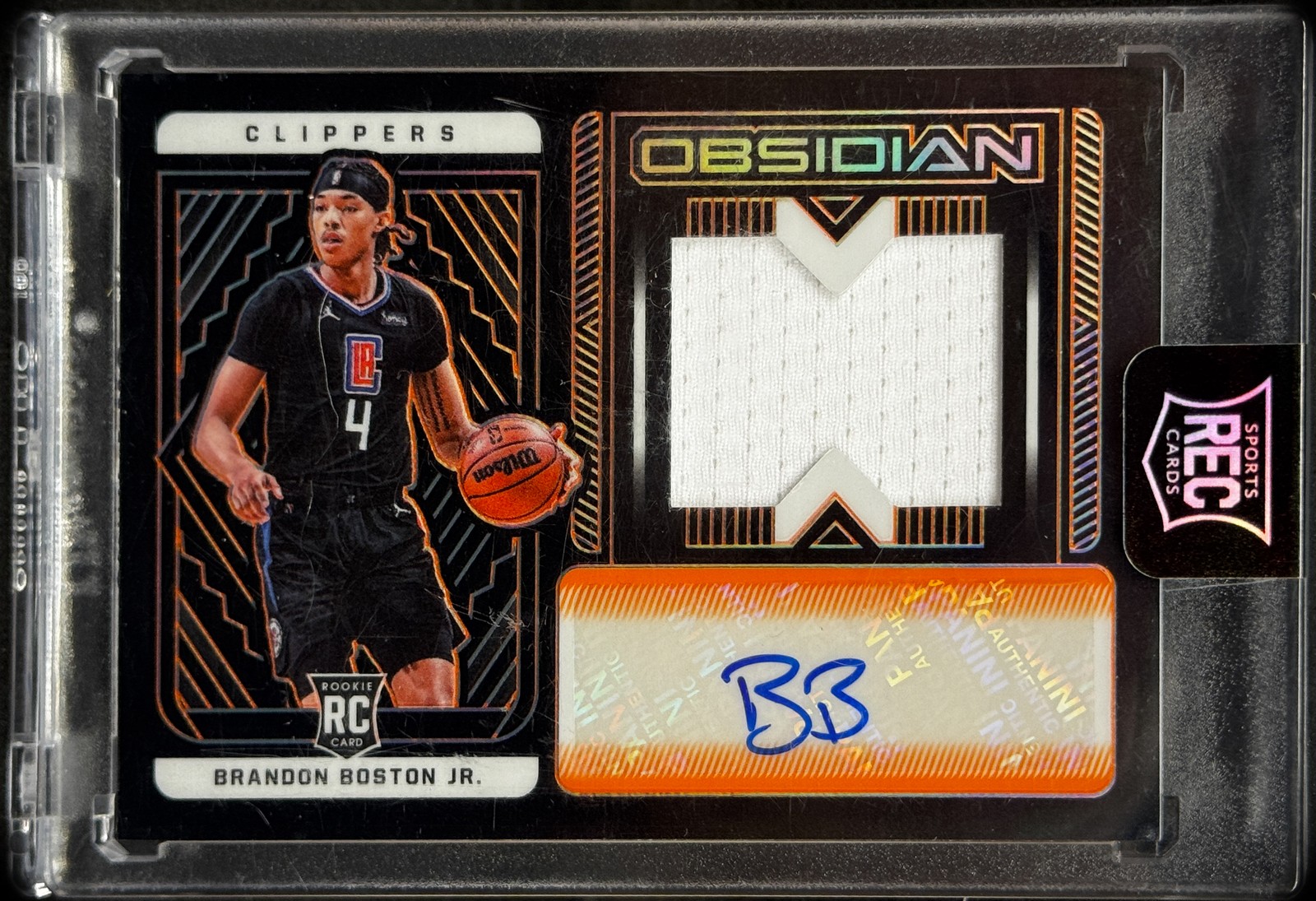 2021-22 Panini Obsidian #227 Brandon Boston Jr. Electric Etch Orange