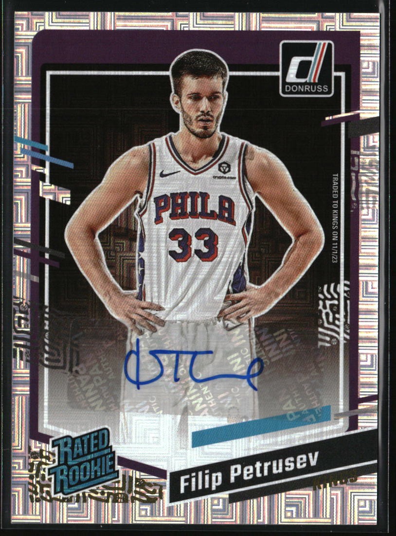 2023-24 Donruss #297 Filip Petrusev Rated Rookies Signatures Choice