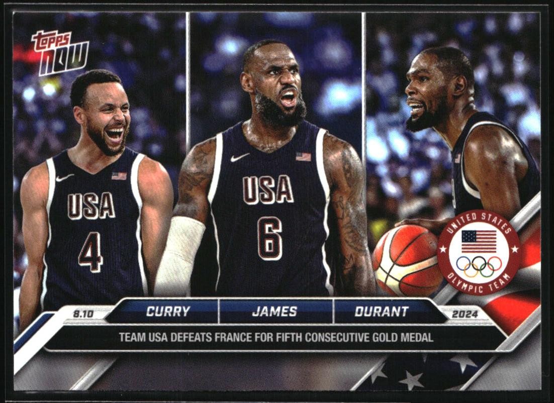 2024 Topps Now #26 Olympic Games LeBron / Curry / Durant