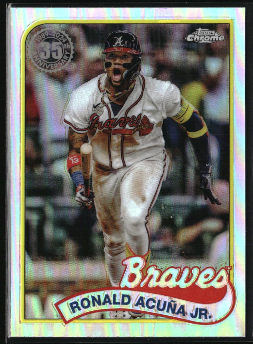 2024 Topps Chrome Ronald Acuña Jr. 1989 Topps Baseball 35th Anniversary