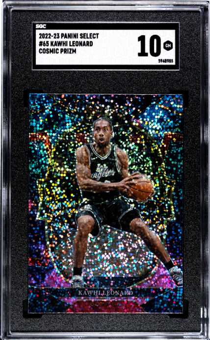2022-23 Panini Select Kawhi Leonard Cosmic Prizms SGC 10