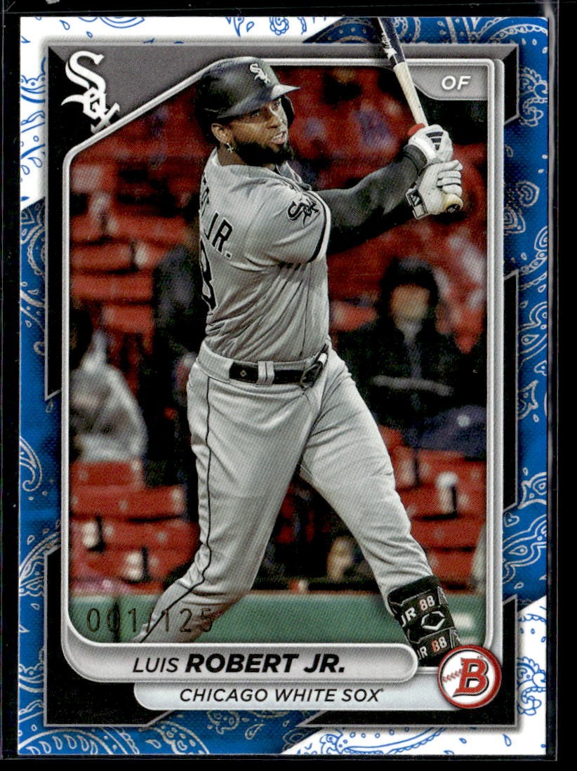 2024 Bowman #55 Luis Robert Jr. Blue Pattern #001/125