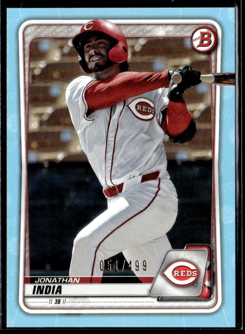 2020 Bowman #BP-73 Jonathan India Prospects Sky Blue #/499