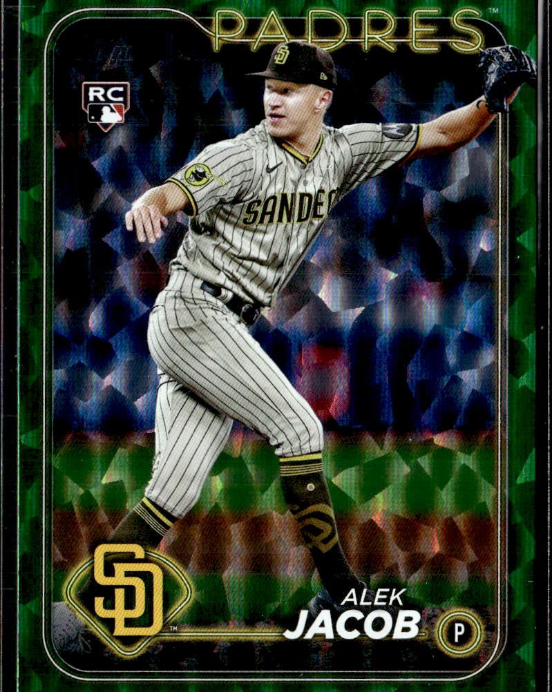 2024 Topps Update #US66 Alek Jacob Green Crackle Foilboard #/499