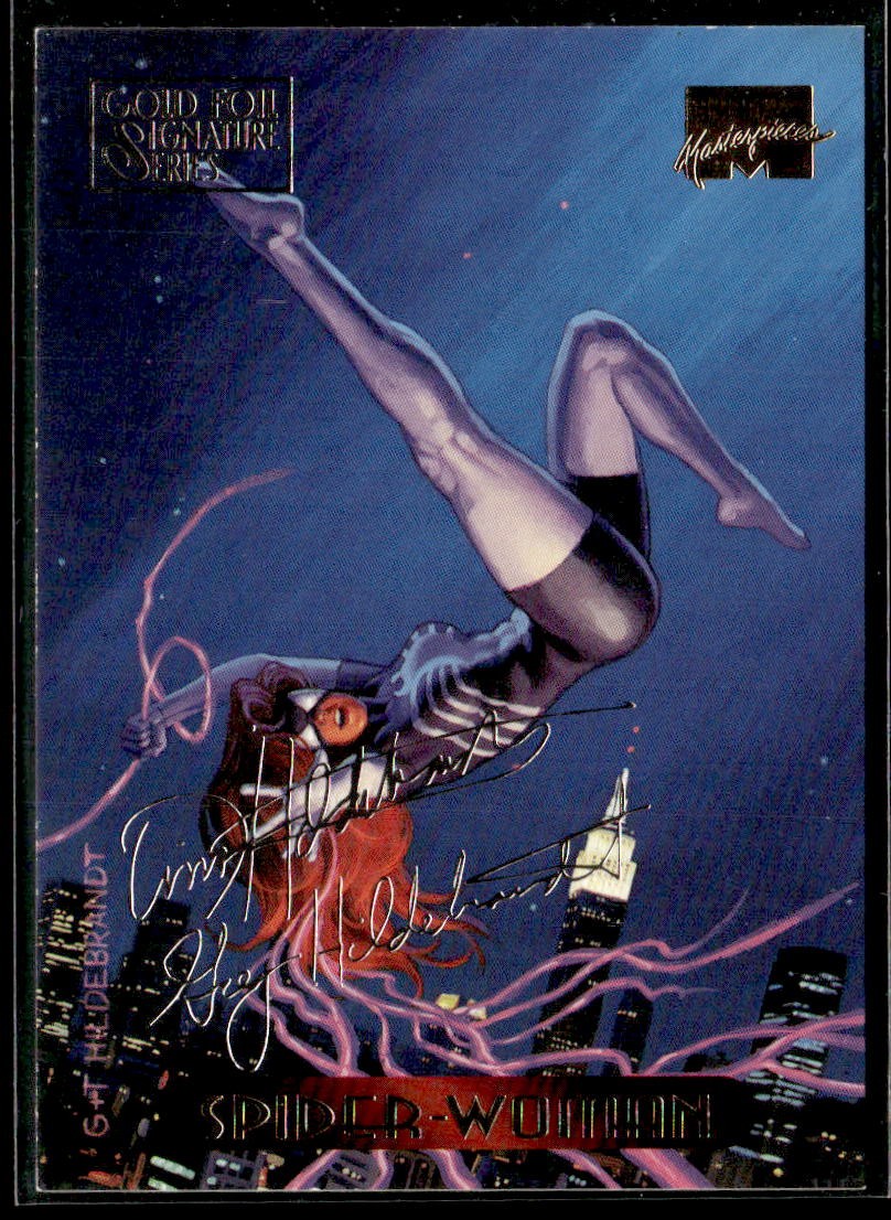 1994 Fleer Marvel Masterpieces #117 Spider-Woman Gold Foil Signature