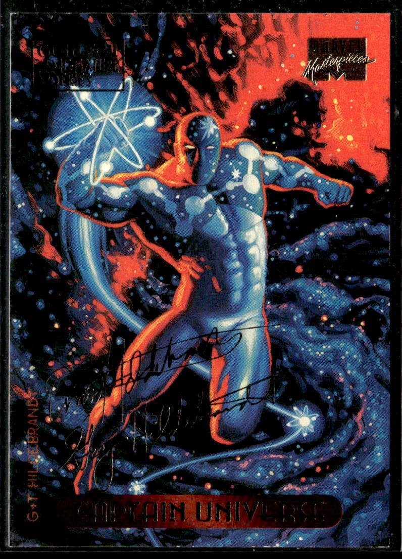1994 Fleer Marvel Masterpieces #19 Captain Universe Gold Foil Signature