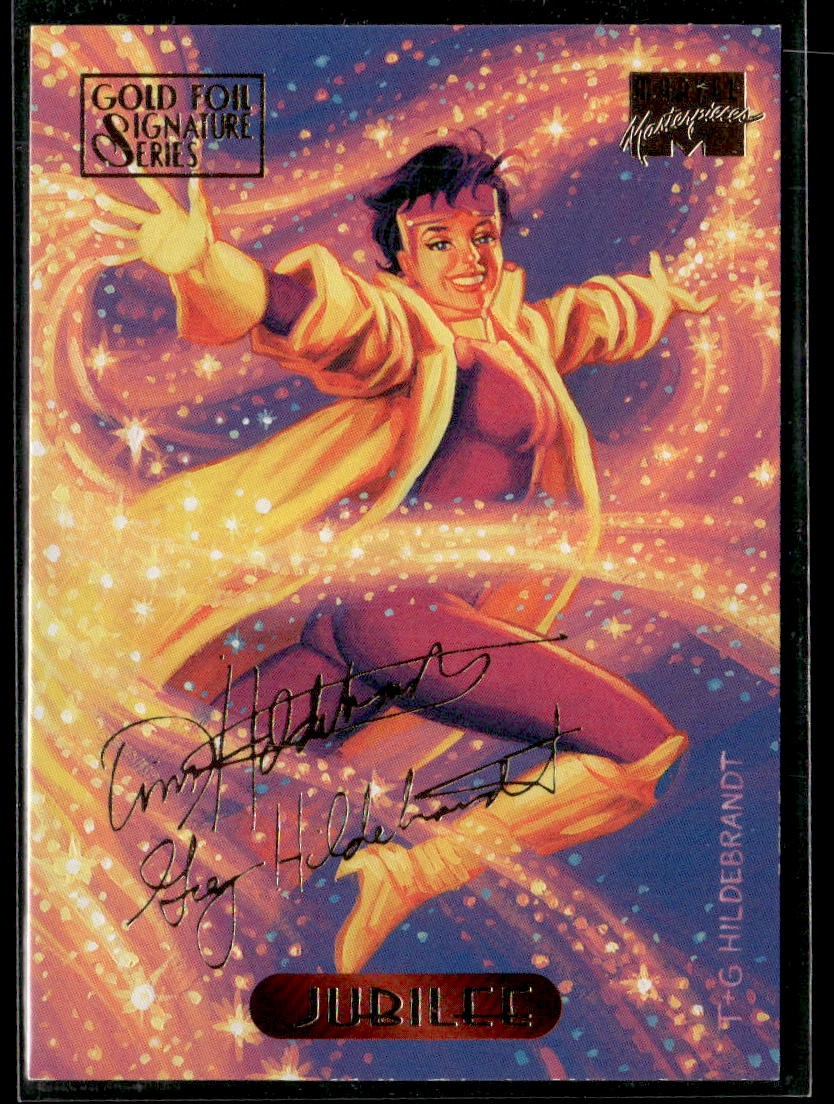 1994 Fleer Marvel Masterpieces Hildebrandt #58 Jubilee Gold Foil Signature