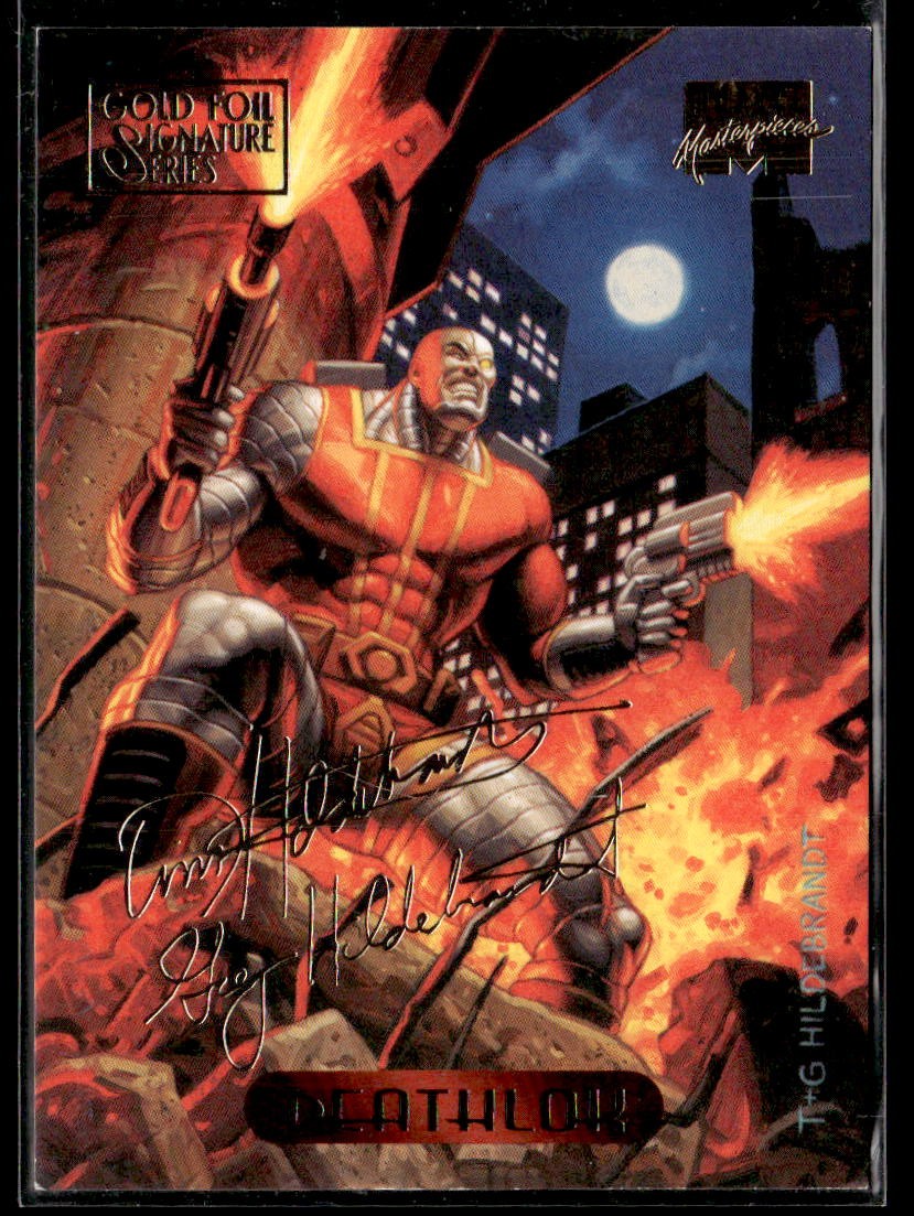 1994 Fleer Marvel Masterpieces Hildebrandt #29 Deathlok Gold Foil Signature