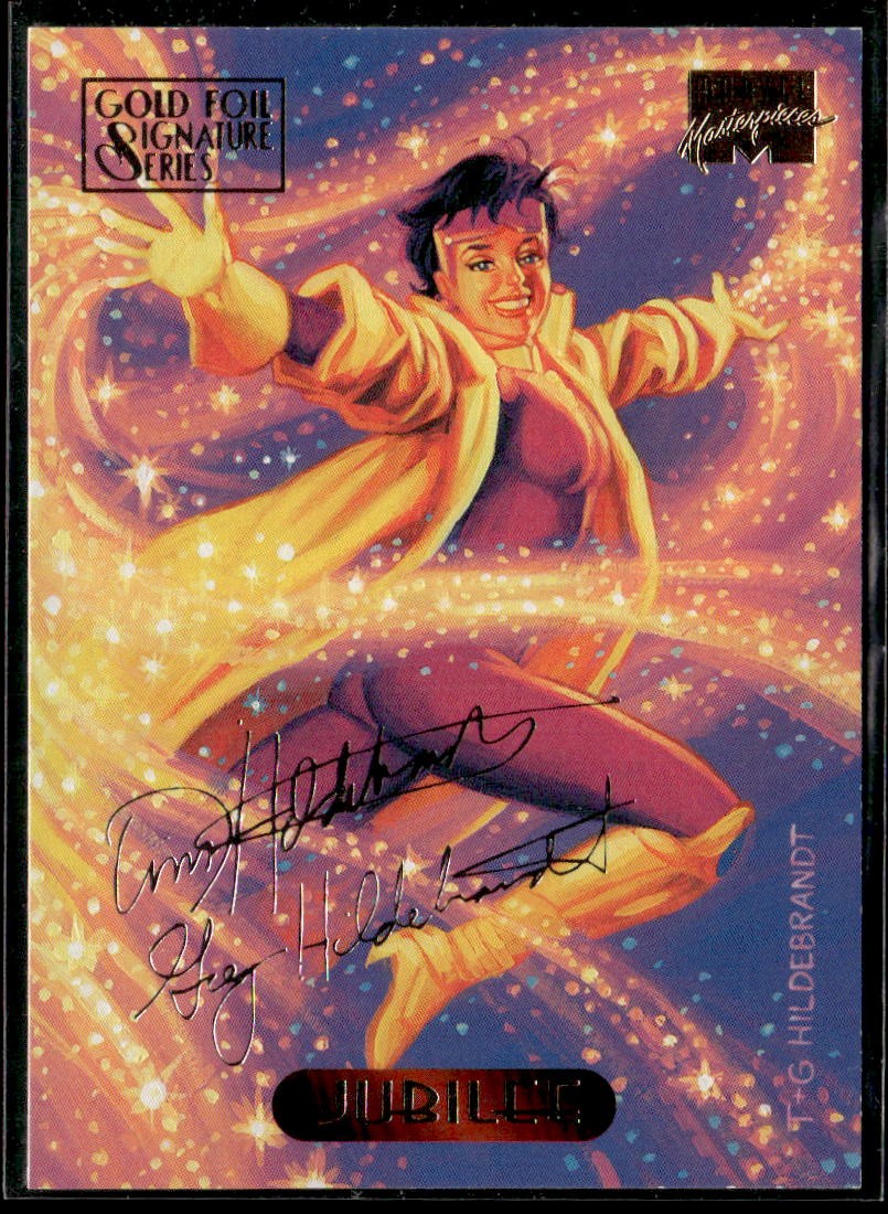 1994 Fleer Marvel Masterpieces Hildebrandt #58 Jubilee Gold Foil Signature