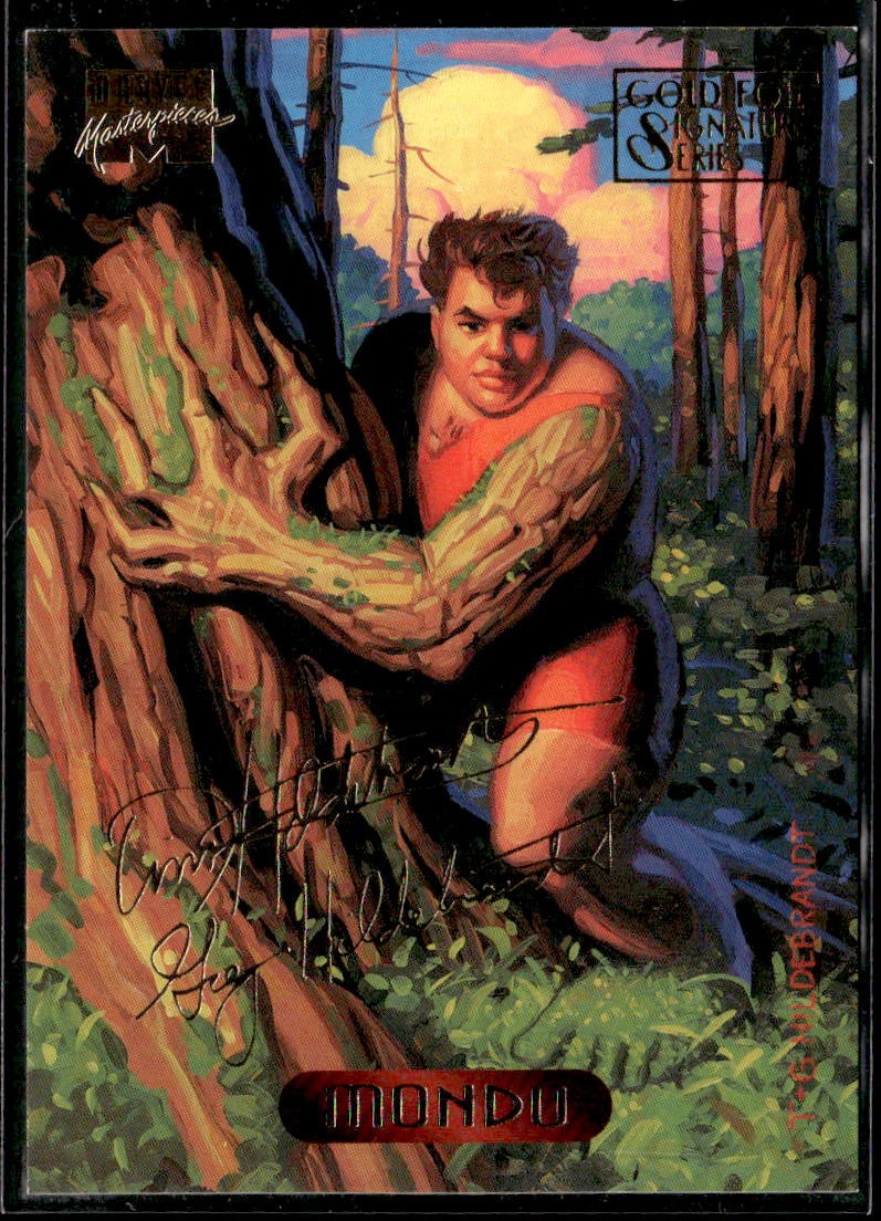 1994 Fleer Marvel Masterpieces Hildebrandt #78 Mondo Gold Foil Signature