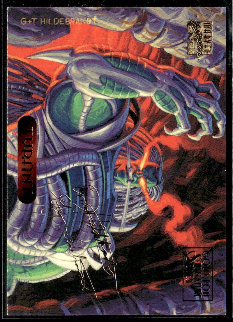 1994 Fleer Marvel Masterpieces Hildebrandt #127 Tyrant Gold Foil Signature