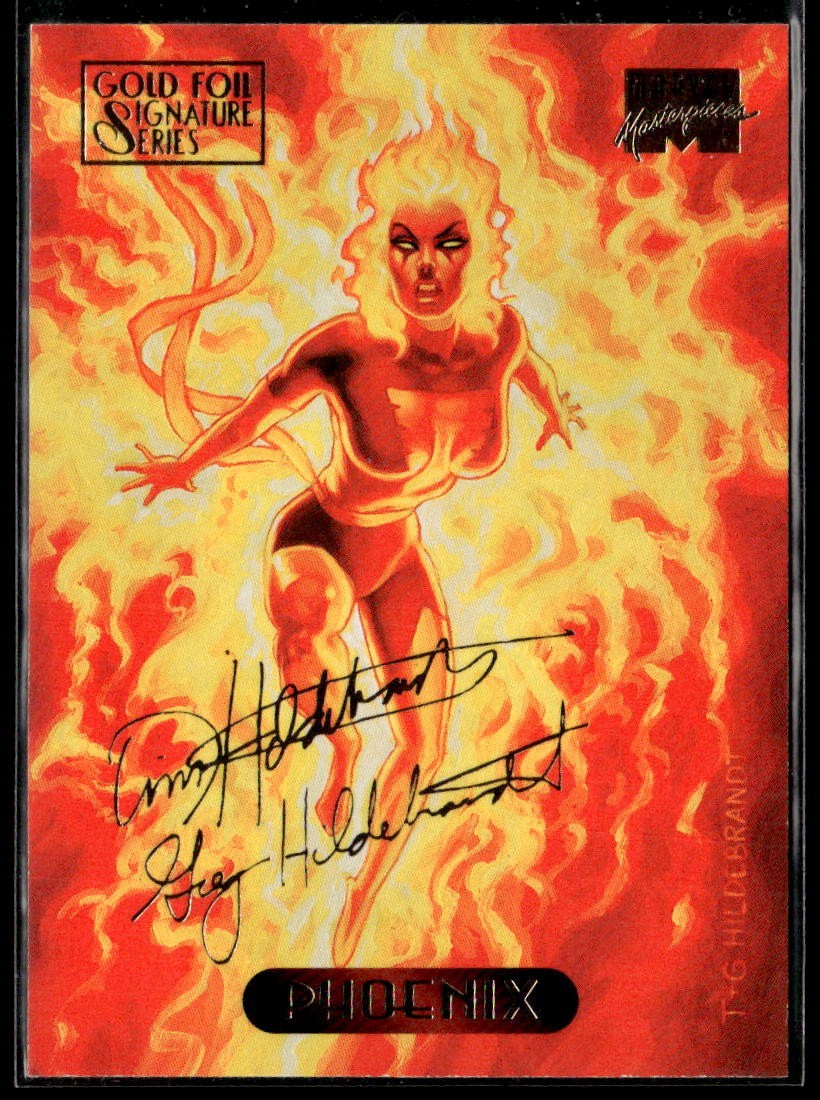 1994 Fleer Marvel Masterpieces Hildebrandt #89 Phoenix Gold Foil Signature