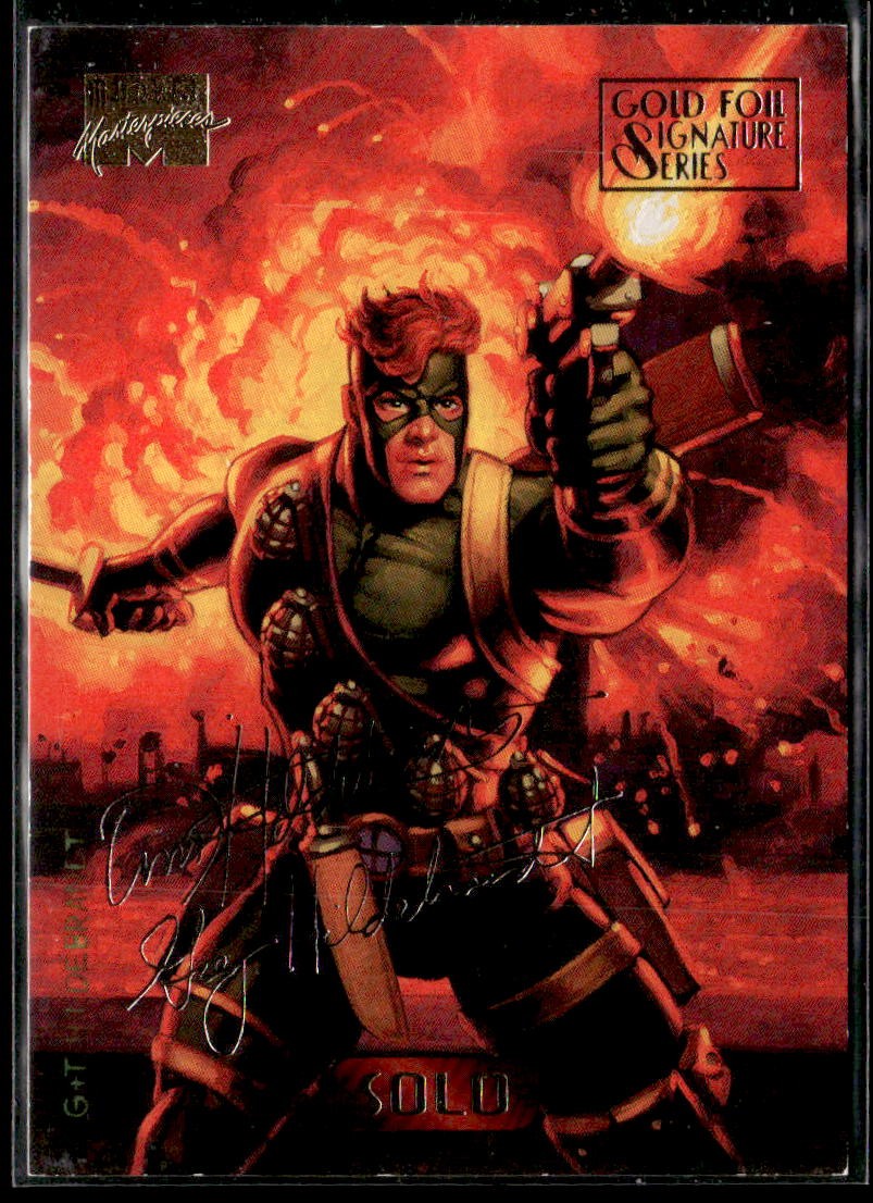 1994 Fleer Marvel Masterpieces Hildebrandt #114 Solo Gold Foil Signature