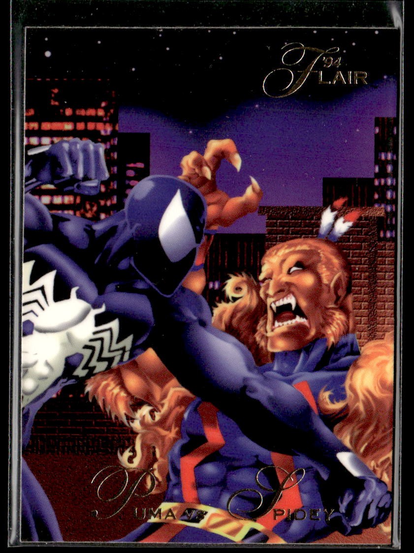 1994 Flair Marvel Annual #49 Puma vs Spidey