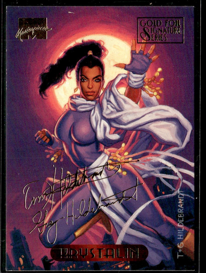 1994 Fleer Marvel Masterpieces Hildebrandt #64 Krystalin Gold Foil Signature
