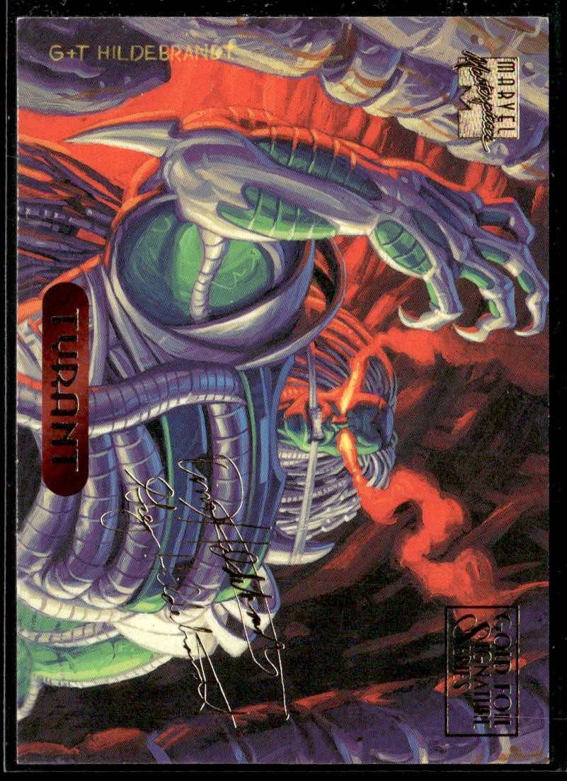 1994 Fleer Marvel Masterpieces Hildebrandt #127 Tyrant Gold Foil Signature