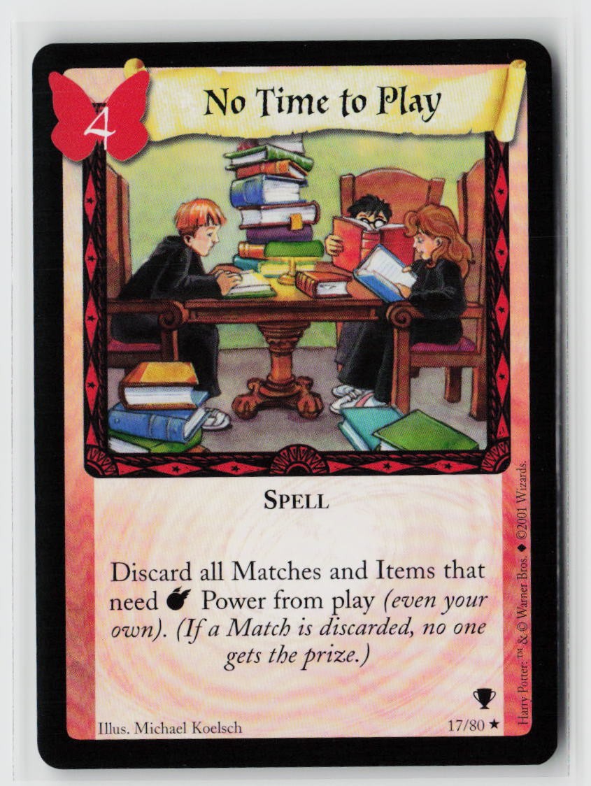 2001 Harry Potter TCG No Time to Play 17/80