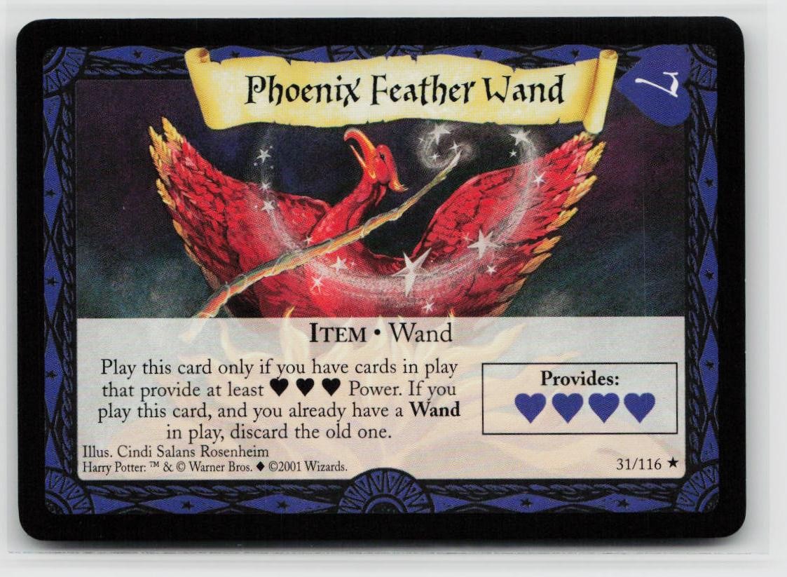 2001 Harry Potter TCG Phoenix Feather Wand 31/116