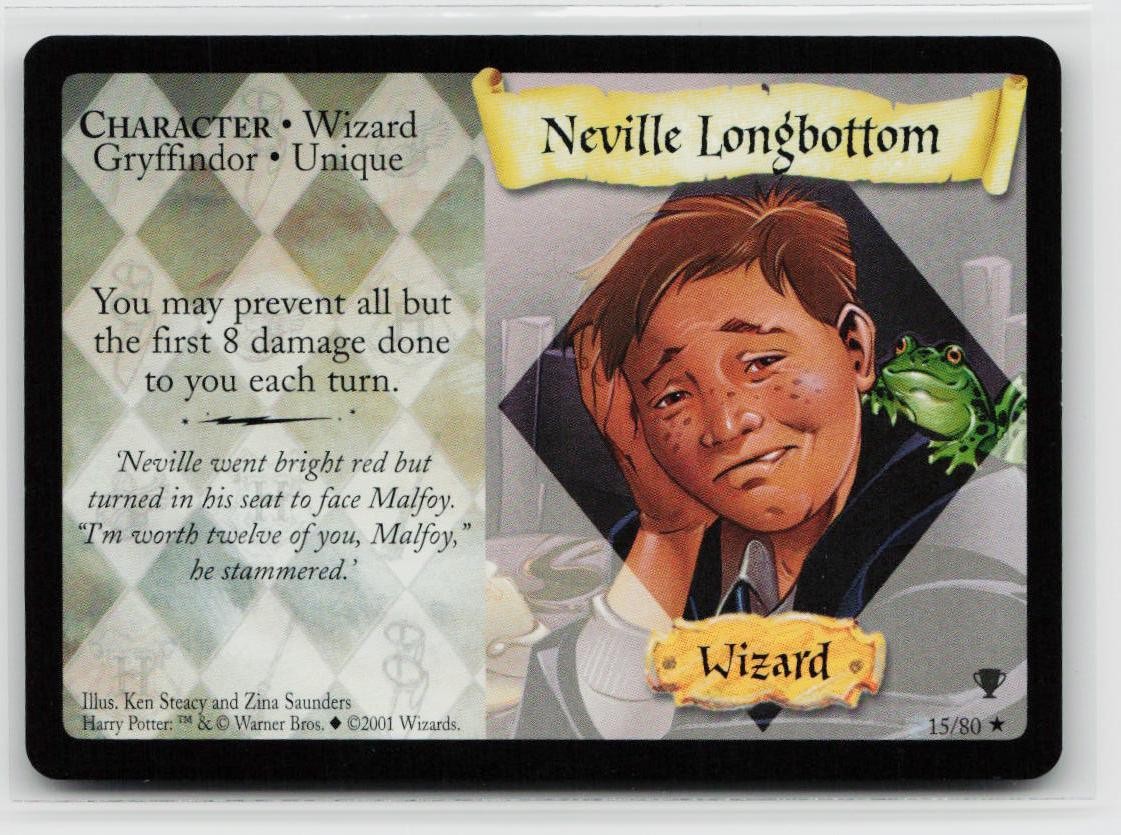 2001 Harry Potter TCG Neville Longbottom 15/80