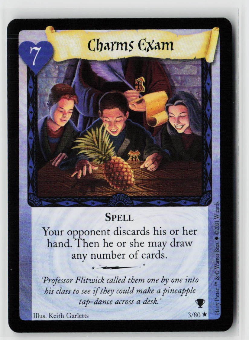 2001 Harry Potter TCG Charms Exam 3/80