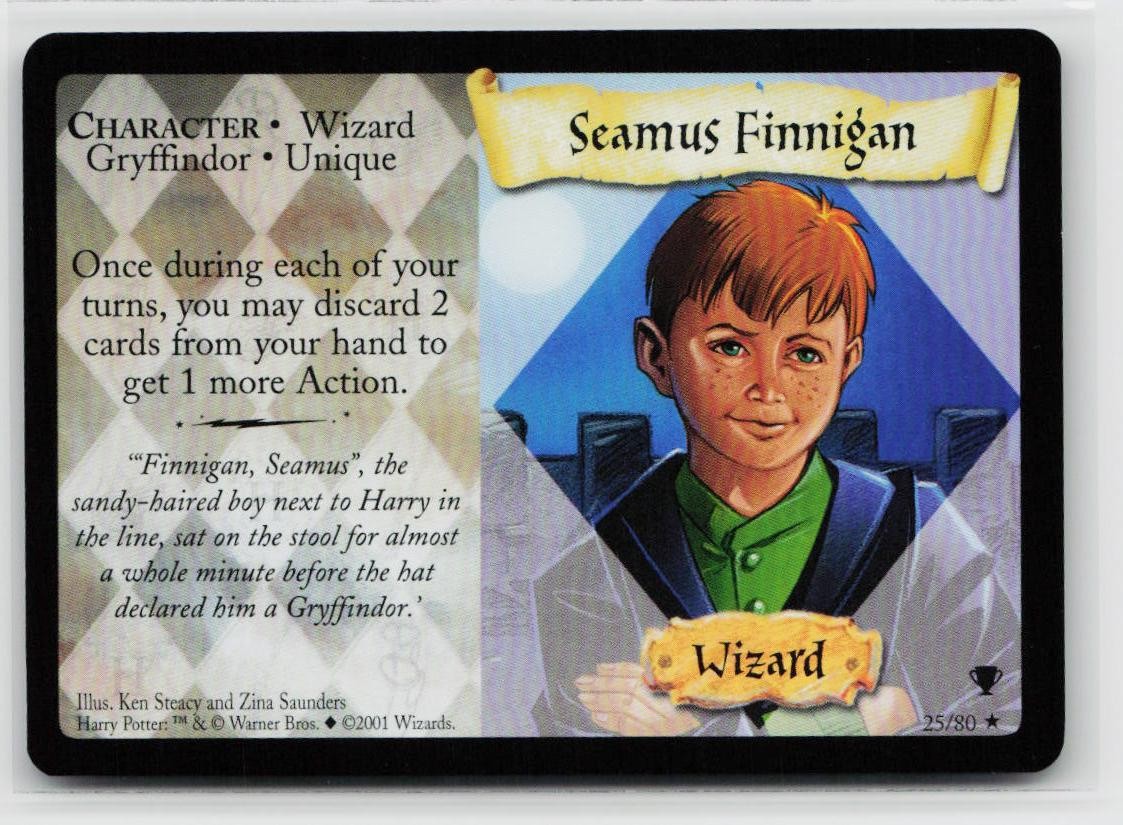 2001 Harry Potter TCG Seamus Finnigan 25/80