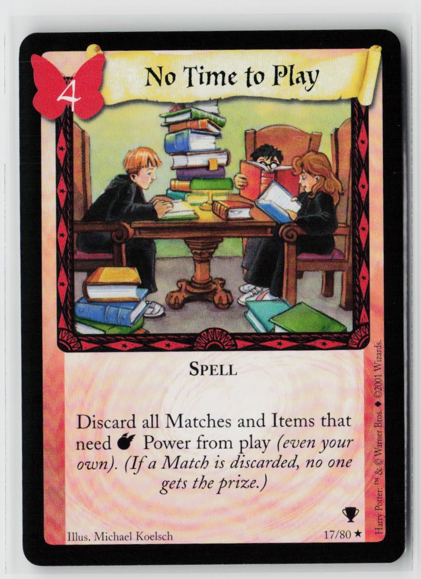 2001 Harry Potter TCG No Time to Play 17/80