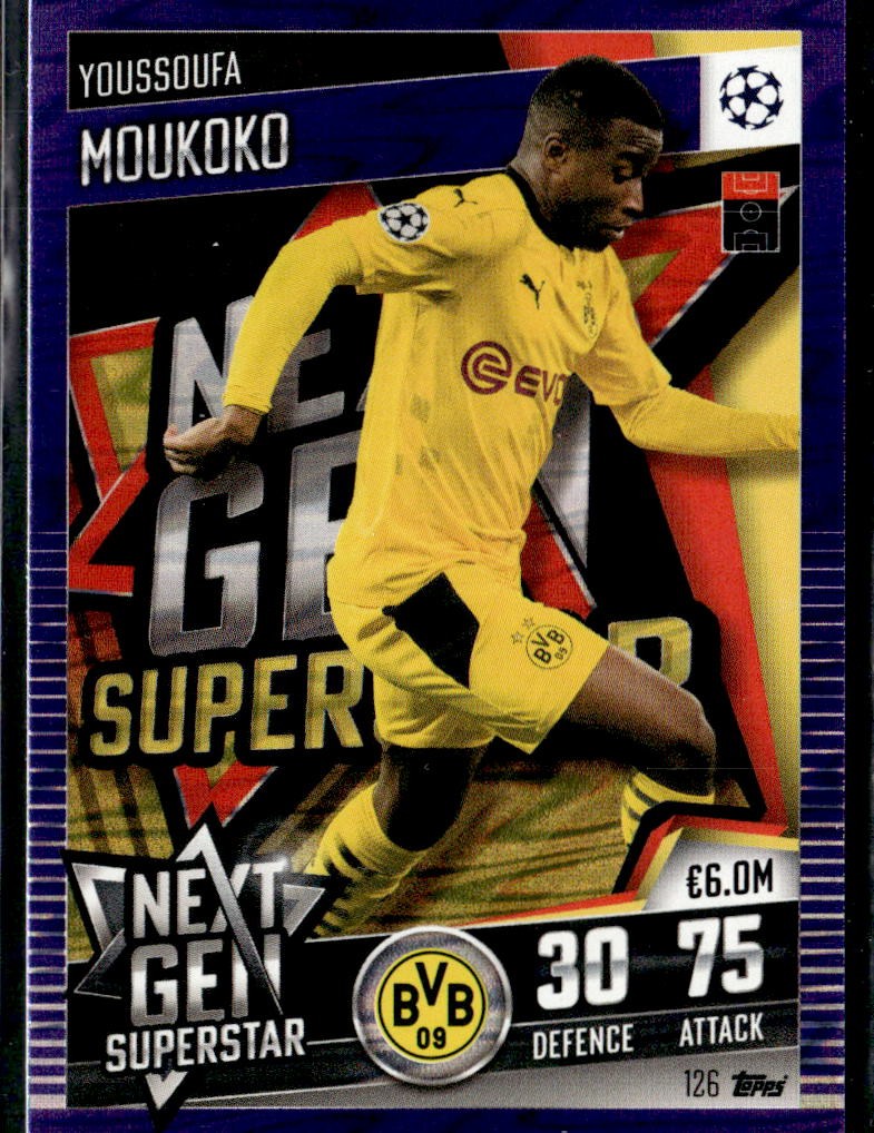 2021 Topps Match Attax 101 Youssoufa Moukoko Purple