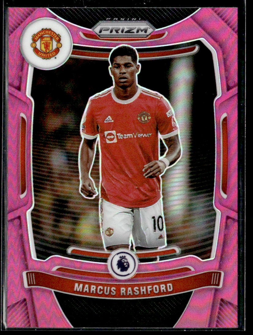 2021-22 Panini Prizm Premier League Marcus Rashford Prizms Pink
