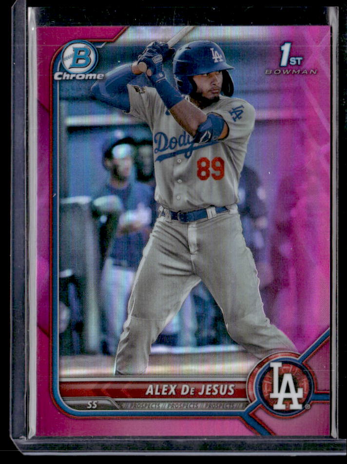 2022 Bowman Chrome Alex De Jesus Prospects Fuchsia/Pink Vapor Refractor #/199
