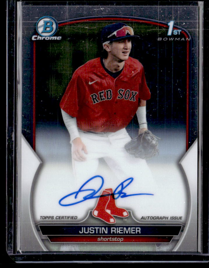 2023 Bowman Draft Justin Riemer Chrome Prospect Autographs