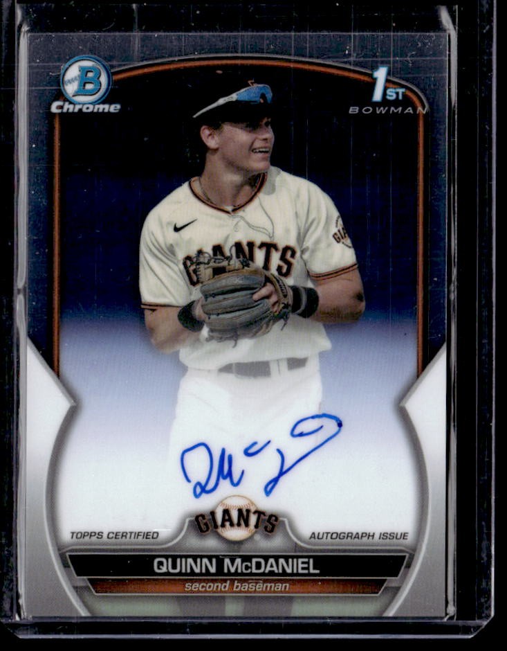 2023 Bowman Draft Quinn McDaniel Chrome Prospect Autographs