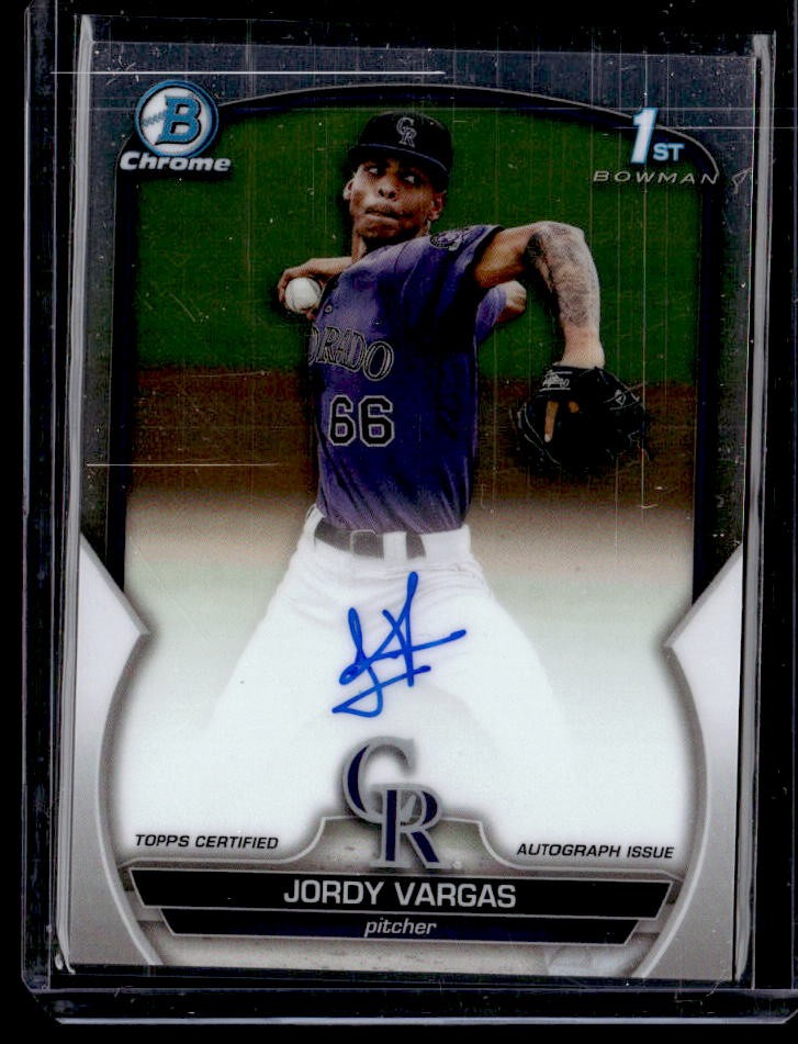 2023 Bowman Chrome Jordy Vargas Prospect Autographs