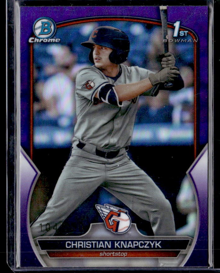 2023 Bowman Draft Christian Knapczyk Chrome Purple Refractor #/250