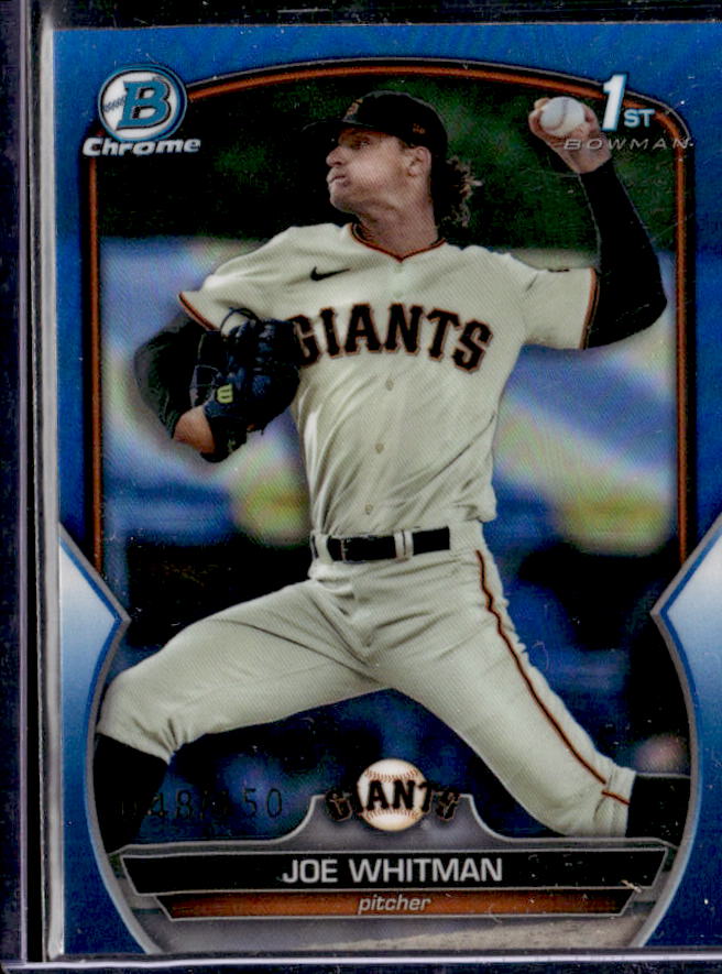 2023 Bowman Draft Joe Whitman Chrome Blue Refractor #/150