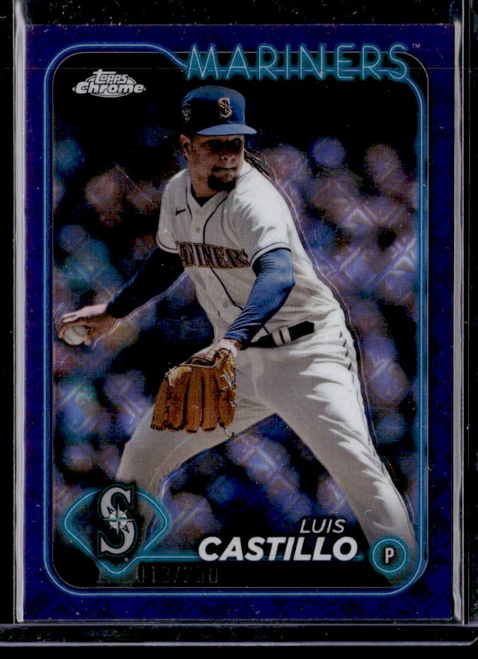 2024 Topps Chrome Logofractor Edition Luis Castillo Purple MLB Refractors #/250
