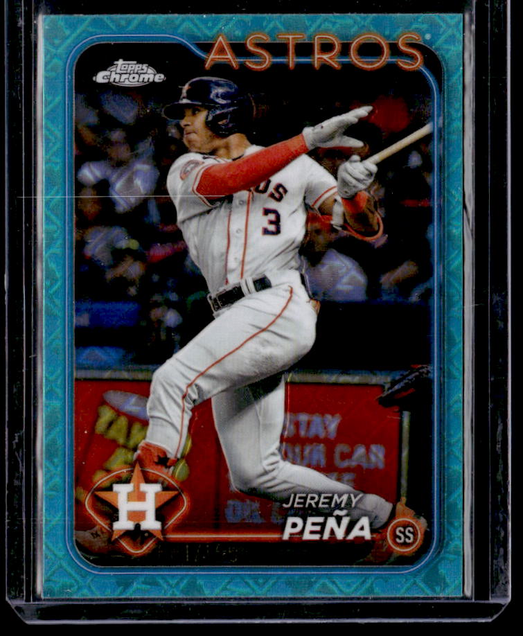 2024 Topps Chrome Logofractor Edition Jeremy Peña Aqua MLB Refractors #/199