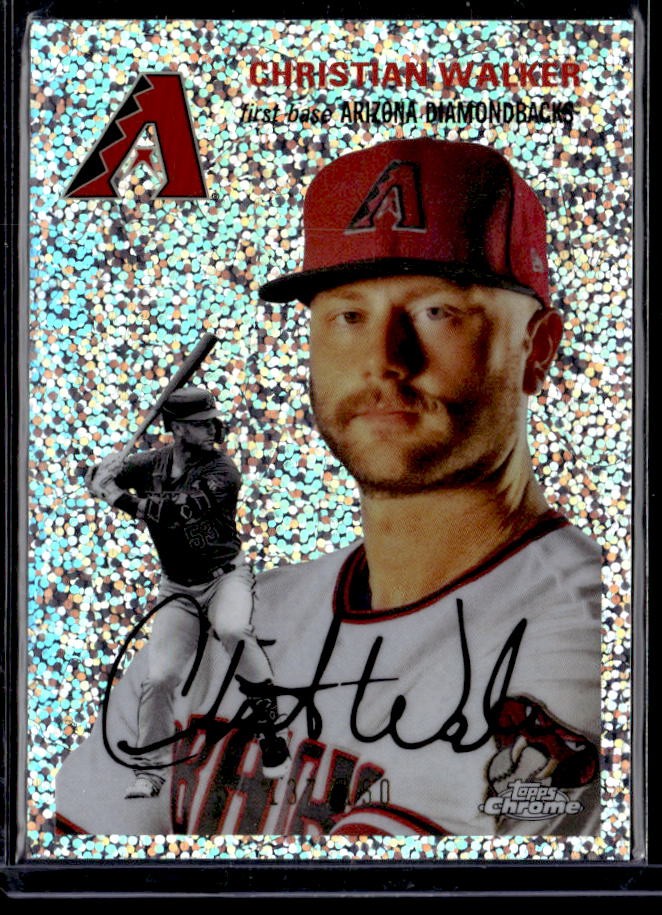 2023 Topps Chrome Platinum Anniversary Christian Walker Speckle Refractors #/150