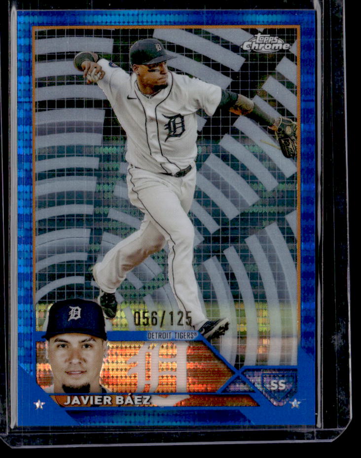 2023 Topps Chrome Javier Báez Blue Sonar Refractors #/125
