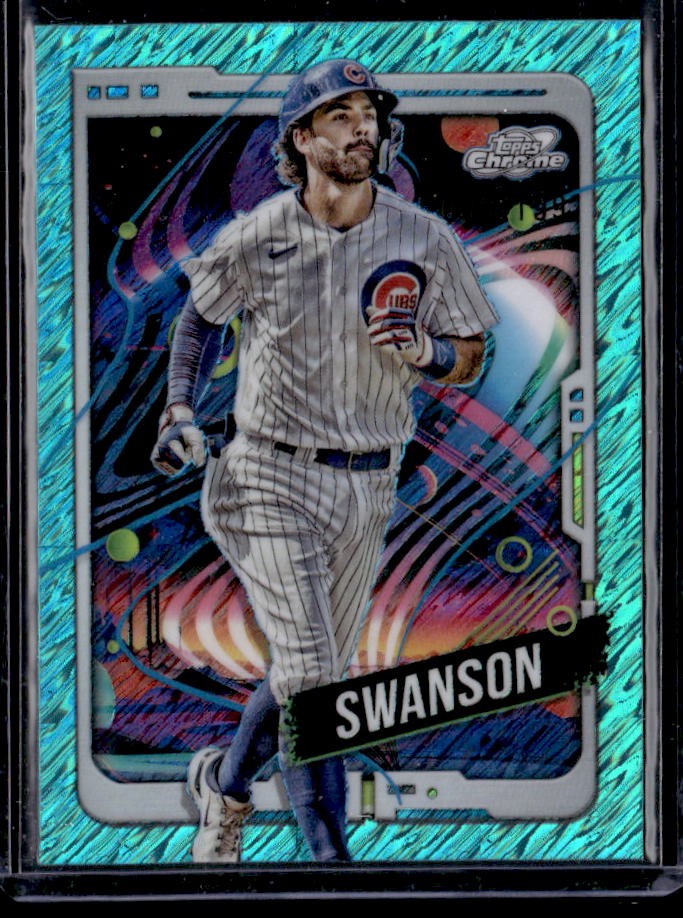 2024 Topps Chrome Cosmic Dansby Swanson Aqua Equinox Refractors #/199
