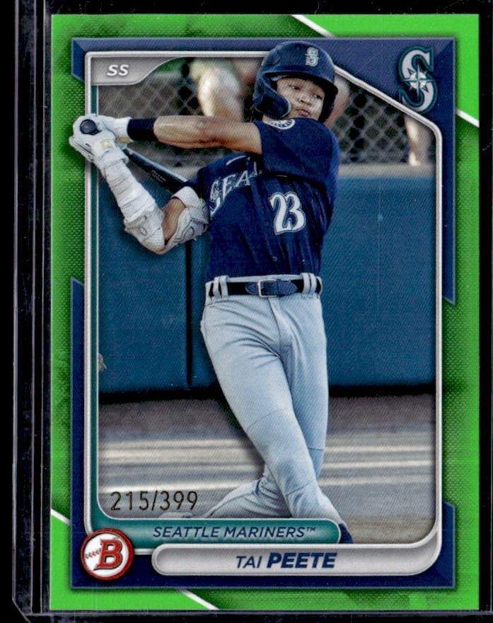 2024 Bowman Tai Peete Prospects Neon Green #/399